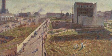 Factories at the Porta Romana -Milan by Umberto Boccioni art print
