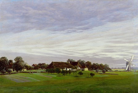 Flat Countryside (Isle of Ruegen or near Greifswald), 1822-1823 by Caspar David Friedrich art print
