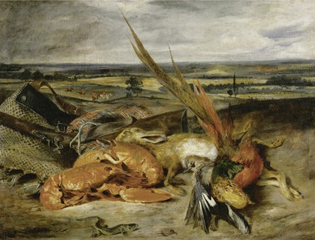 Still Life with Lobster, 1827 by Eugene Delacroix art print