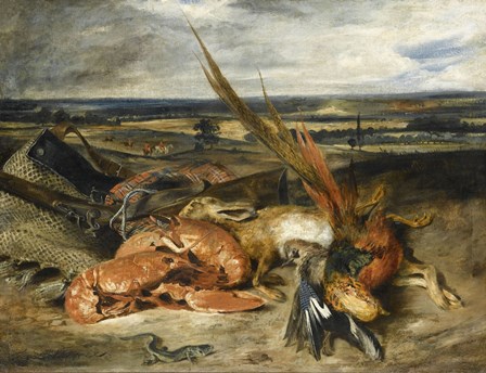 Still Life with Lobster, 1827 by Eugene Delacroix art print