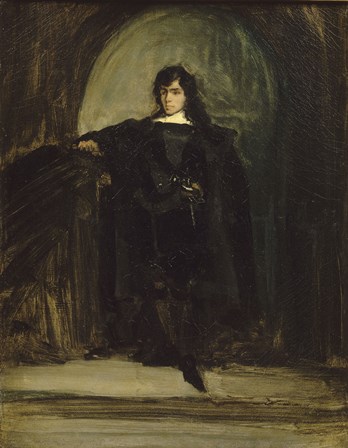 Portrait of the Artist as Hamlet by Eugene Delacroix art print