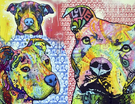 Thoughtful Pit Bull This Years Love 2013 Part 3 by Dean Russo art print
