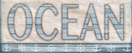 Driftwood Beach Sign II by Jen Killeen art print