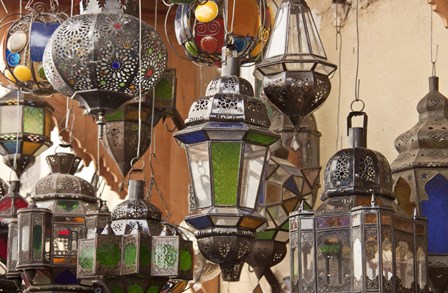 Decorative Lanterns in Fes Medina, Morocco by William Sutton / Danita Delimont art print