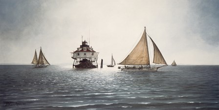 Gathering At Thomas Point by David Knowlton art print