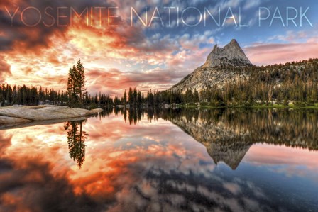 Yosemite Cloud Landscape by Lantern Press art print