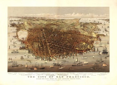 San Francisco Map by Lantern Press art print