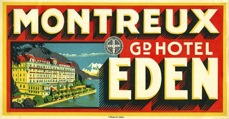 Montreux Grand Hotel, Eden by Print Collection art print