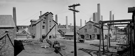 Calumet and Hecla Smelters by Print Collection art print
