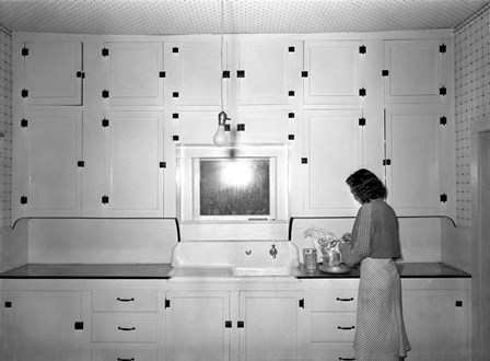 Modern Rural Kitchen 1930's by Print Collection art print
