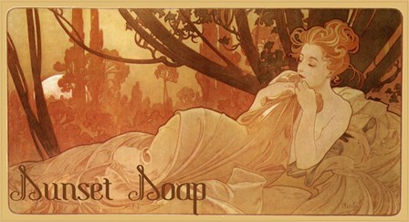 Sunset Soap by Vintage Apple Collection art print