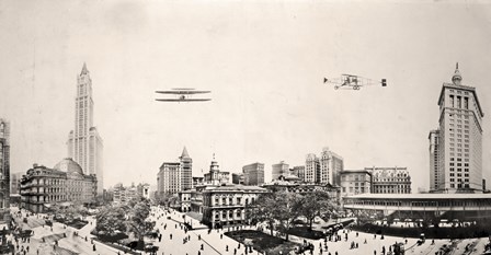 City Hall Park NYC 1913 by Mindy Sommers art print