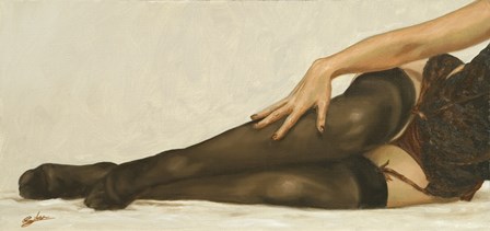 Stockings - Front by John Silver art print