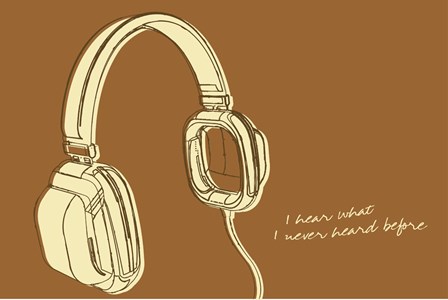 Lunastrella Headphones by John W. Golden art print