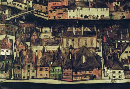 The Small City III, 1913 by Egon Schiele art print