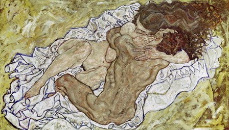 Embrace (Lovers II), 1917 by Egon Schiele art print