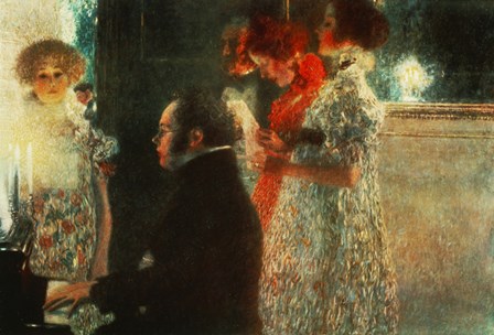 Schubert At The Piano, 1899 by Gustav Klimt art print