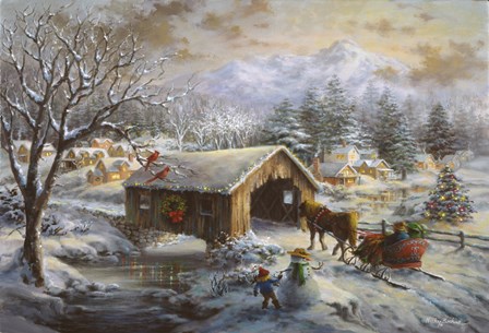 Covered Bridge by Nicky Boehme art print