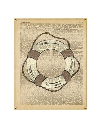 Nautical Series - Life Preserver by Sparx Studio art print