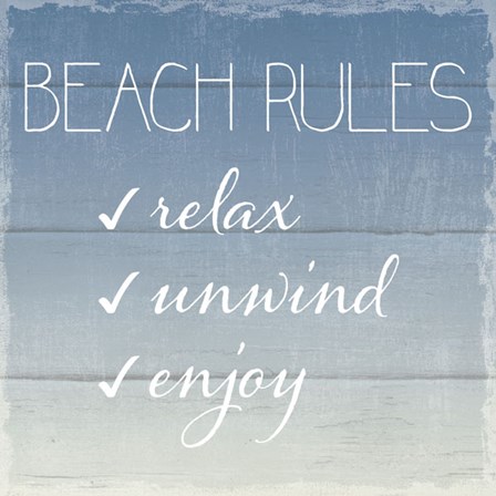 Beach Rules by Sparx Studio art print