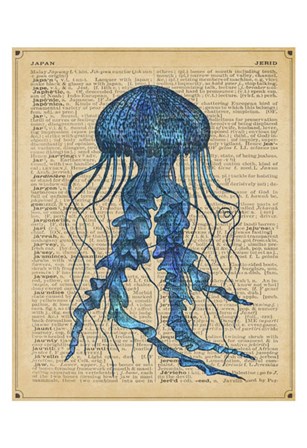 Vintage Jellyfish by Sparx Studio art print