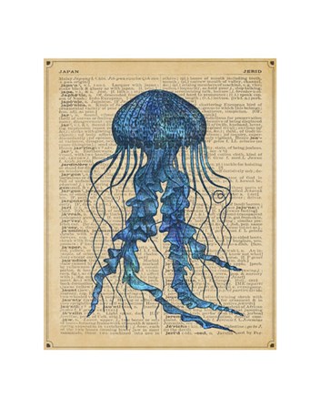 Vintage Jellyfish by Sparx Studio art print