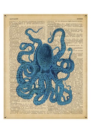 Vintage Octopus by Sparx Studio art print