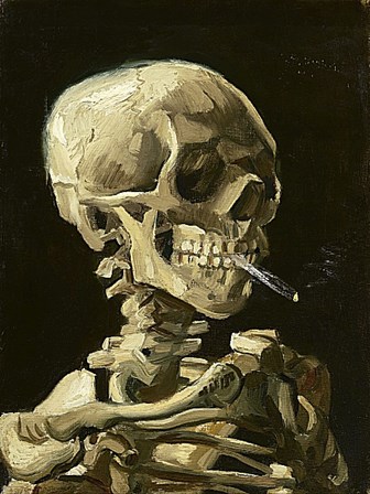 Skull with Burning Cigarette by Vincent Van Gogh art print