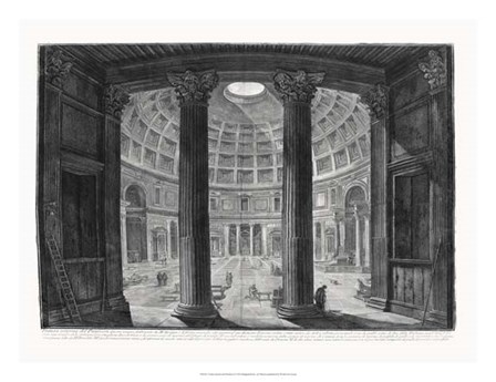 Veduta interna del Pantheon by Francesco Piranesi art print