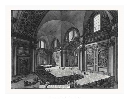 Veduta interna della Chiesa della Madonna by Francesco Piranesi art print