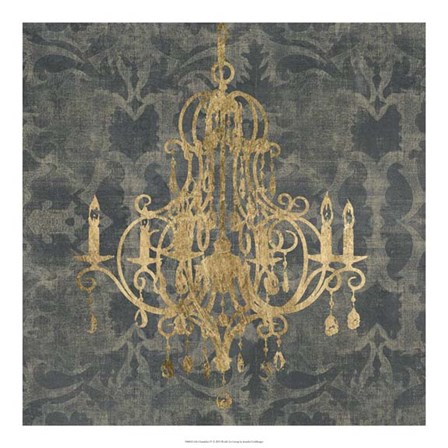 Gilt Chandelier IV by Jennifer Goldberger art print