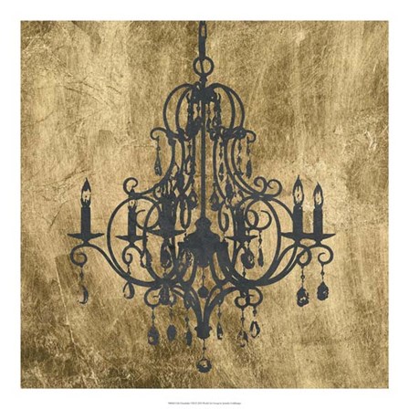 Gilt Chandelier VIII by Jennifer Goldberger art print