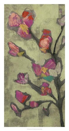 Impasto Flowers I by Jennifer Goldberger art print