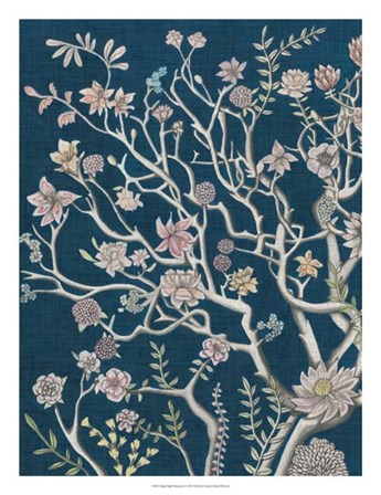 Indigo Night Chinoiserie I by Naomi McCavitt art print