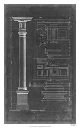 Doric Order Blueprint by Thomas Chippendale art print
