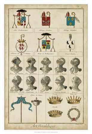 Art Heraldique I by Vintage Collection art print