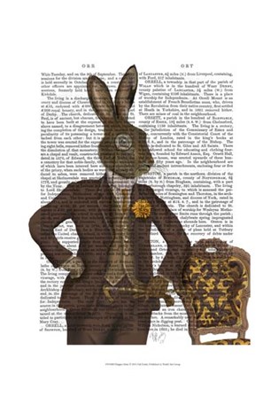 Dapper Hare by Fab Funky art print
