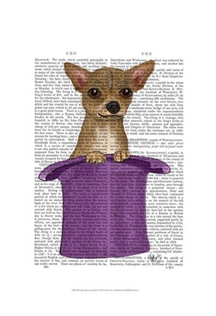 Chihuahua in Top Hat by Fab Funky art print