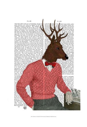 Deer At The Bar by Fab Funky art print