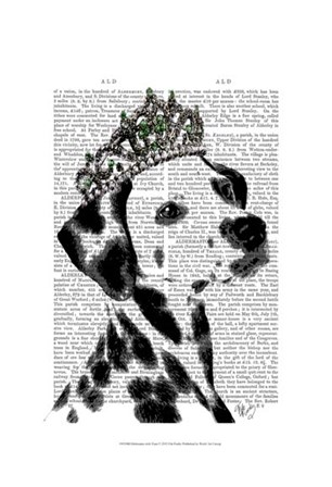 Dalmatian with Tiara by Fab Funky art print