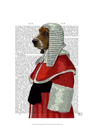 Basset Hound Judge Portrait I by Fab Funky art print