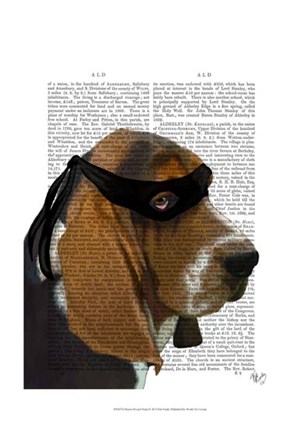 Basset Hound Ninja by Fab Funky art print
