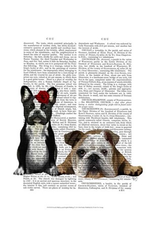 French Bulldog and English Bulldog by Fab Funky art print