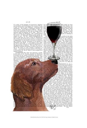 Red Setter Dog Au Vin by Fab Funky art print