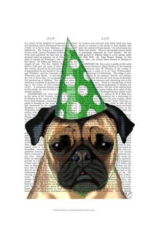 Party Pug by Fab Funky art print