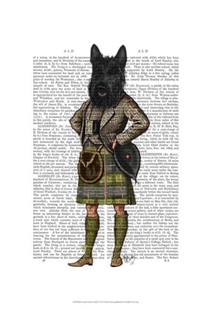 Scottish Terrier in Kilt by Fab Funky art print