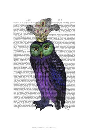 Purple Owl by Fab Funky art print