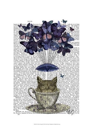Owl In Teacup by Fab Funky art print