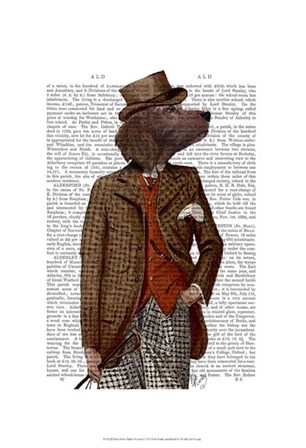 Red Setter Rider Portrait by Fab Funky art print