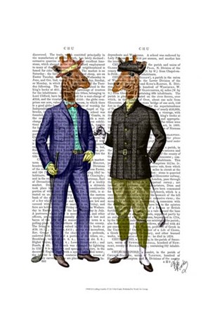 Golfing Giraffes by Fab Funky art print